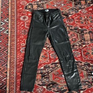 Agolde leather coated jeans size 28